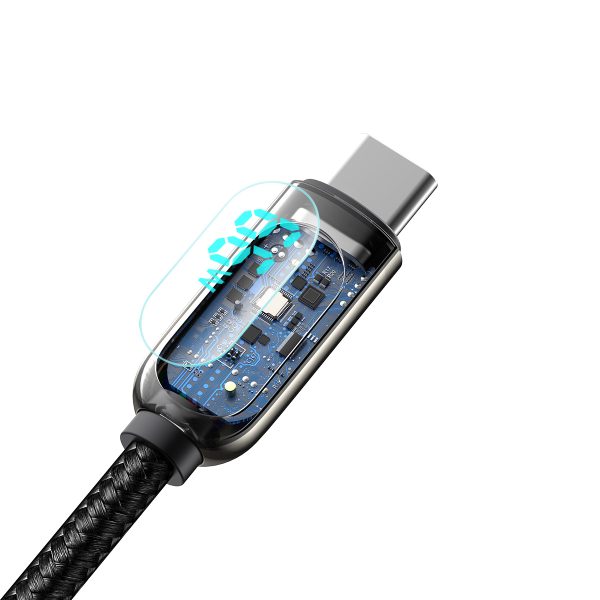 Parādiet ātras uzlādes datus USB -A kabelis - USB -C 66W 1M - melns