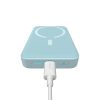 Magnētiskais mini 10 000 mAh 20W indukcijas PowerBank + USB -C kabelis - zils