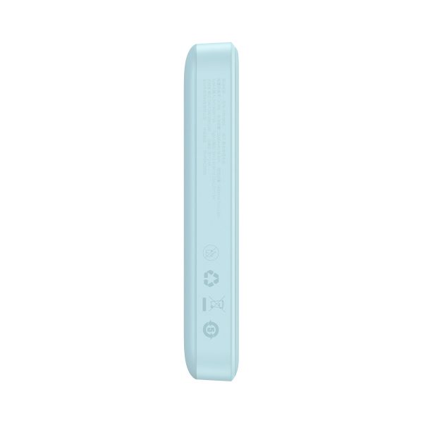 Magnētiskais mini 10 000 mAh 20W indukcijas PowerBank + USB -C kabelis - zils