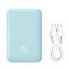 Magnētiskais mini 10 000 mAh 20W indukcijas PowerBank + USB -C kabelis - zils