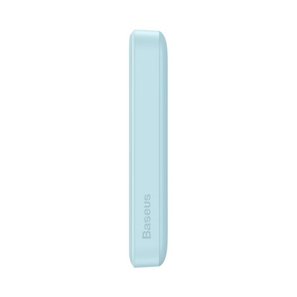 Magnētiskais mini 10 000 mAh 20W indukcijas PowerBank + USB -C kabelis - zils