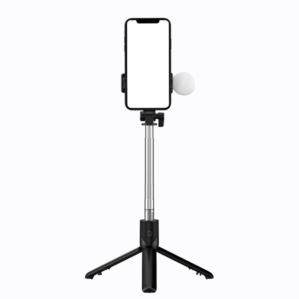 Teleskopiskais selfijs ar tālvadības pulti + LED statīva lampa