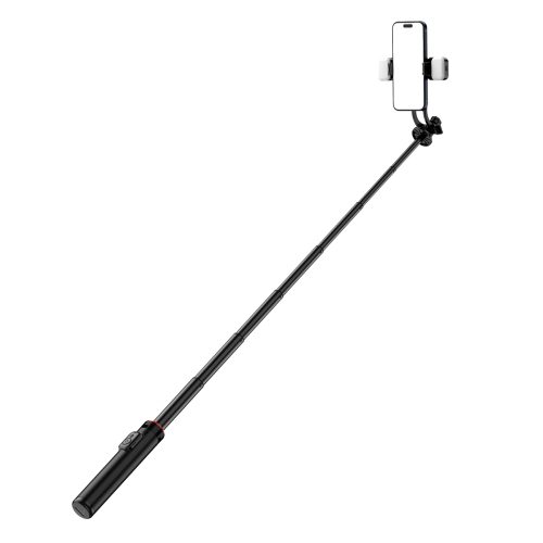 Teleskopiskais selfijs ar tālvadības pulti + 2x LED lampas statīva stends pa tālruni 1