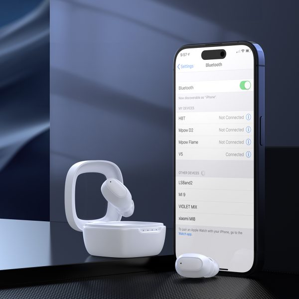 MEMS in -ear austiņās TWS Bluetooth 5.3 - balts