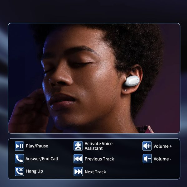 MEMS in -ear austiņās TWS Bluetooth 5.3 - balts