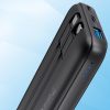 PowerBank 10000 MAH 22,5W USB-USB-C MICRO USB ar USB-C un Lightning Cable-Black