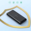 PowerBank 10000 MAH 22,5W USB-USB-C MICRO USB ar USB-C un Lightning Cable-Black