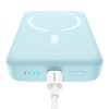 Magnētiskais mini 10 000 mAh 30W indukcijas PowerBank + USB -C kabelis - zils