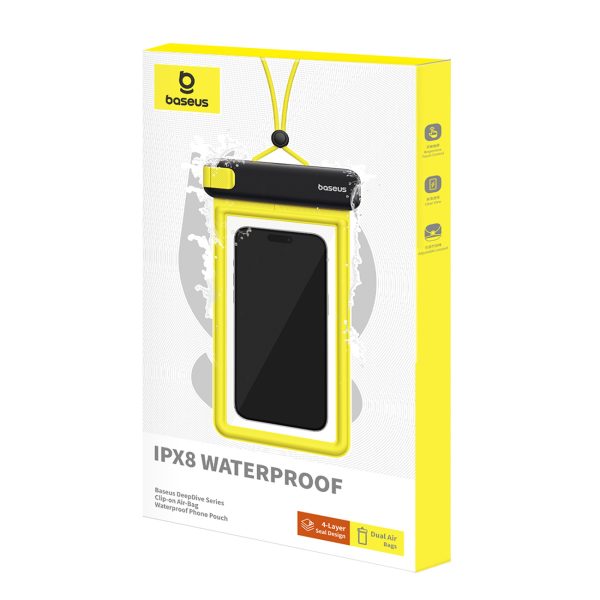 Ūdensnecaurlaidīgs korpuss 7,2 '' IPX8 Deep Dive 4 slāņiem - melniem un dzelteniem