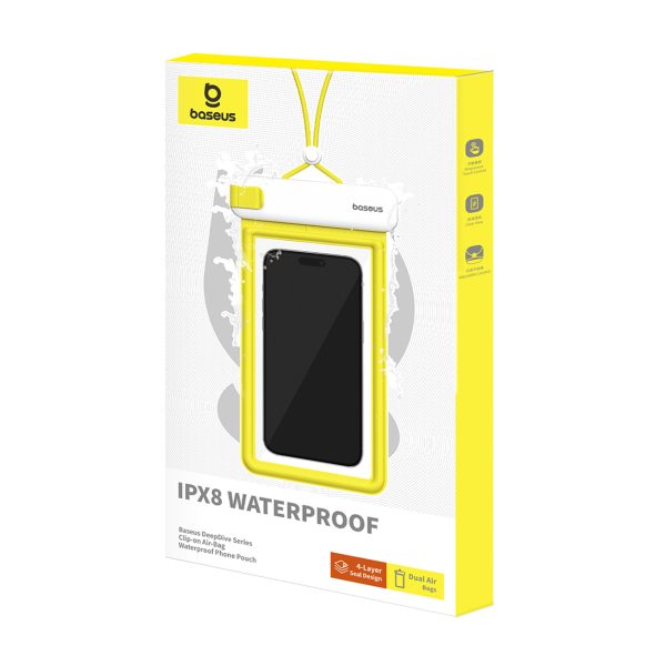 Ūdensnecaurlaidīgs korpuss 7,2 '' IPX8 Deep Dive 4 slāņiem - balts un dzeltens