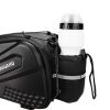 10L velosipēdu soma bagāžniekam ar sānu kabatām 38,5x19.5x16cm - melna