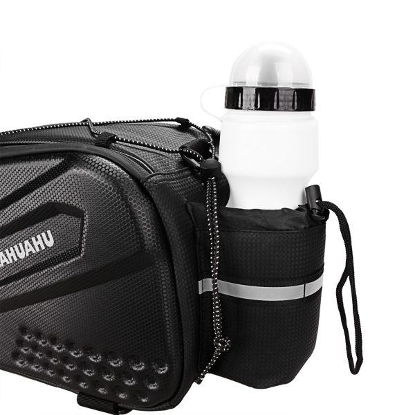 10L velosipēdu soma bagāžniekam ar sānu kabatām 38,5x19.5x16cm - melna