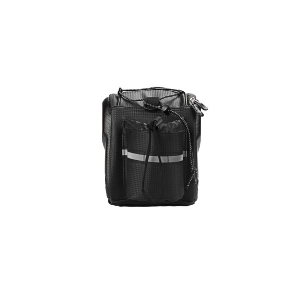 10L velosipēdu soma bagāžniekam ar sānu kabatām 38,5x19.5x16cm - melna