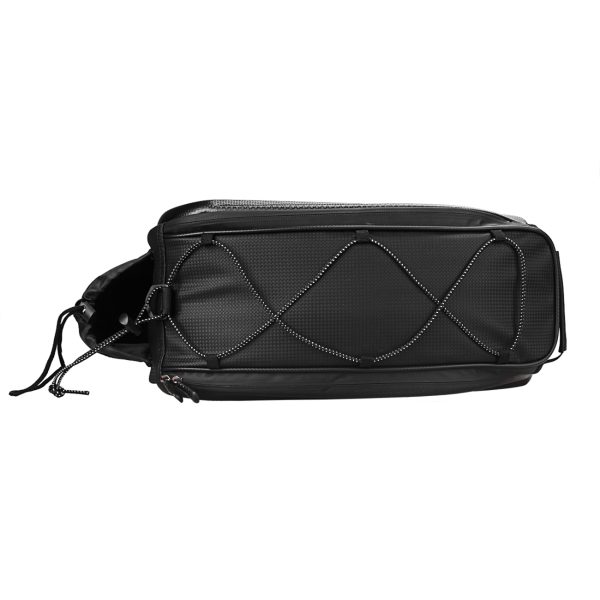10L velosipēdu soma bagāžniekam ar sānu kabatām 38,5x19.5x16cm - melna