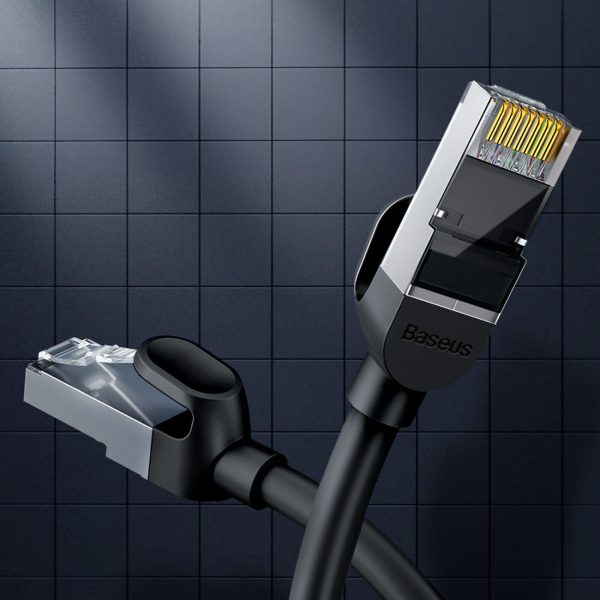 RJ45 ātrgaitas Ethernet Cat6 1M tīkla kabelis - melns