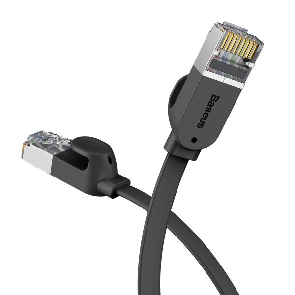 RJ45 ātrgaitas Ethernet Cat6 1M tīkla kabelis - melns