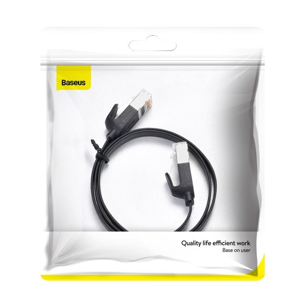 RJ45 ātrgaitas Ethernet Cat6 1M tīkla kabelis - melns