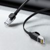 RJ45 ātrgaitas Ethernet Cat6 1M tīkla kabelis - melns