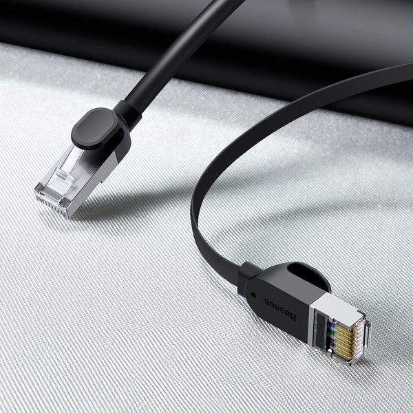 RJ45 ātrgaitas Ethernet Cat6 1M tīkla kabelis - melns