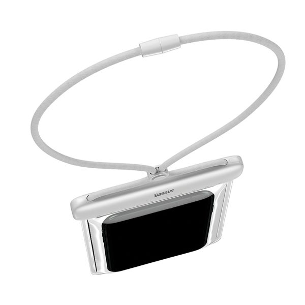 Ūdensnecaurlaidīgs korpuss 7,2 '' Aquaglide IPX8 tālrunim ar slaidu slēdzeni - balta