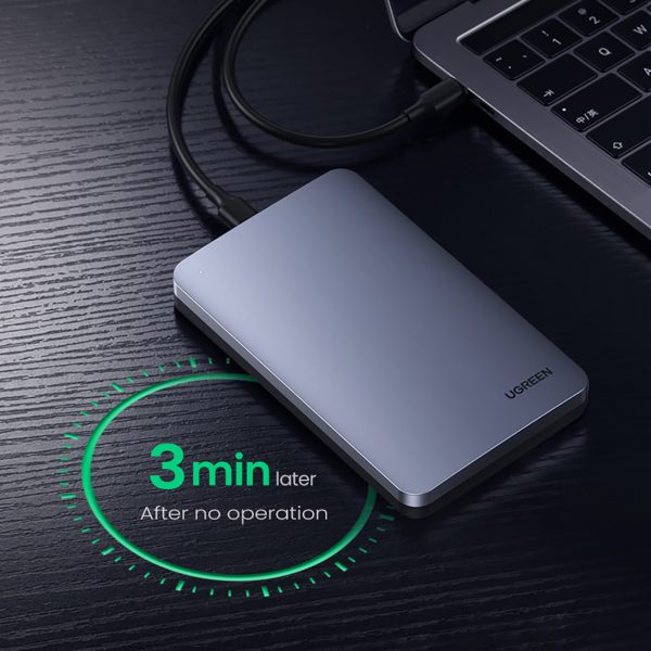 Kabata 2,5 '' SATA 3,0 6Gbps cietais disks + USB -C 0,5 m kabelis - sudrabs
