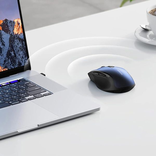 Peles peles optiskais bezvadu USB 2,4 GHz 4000 DPI - zils