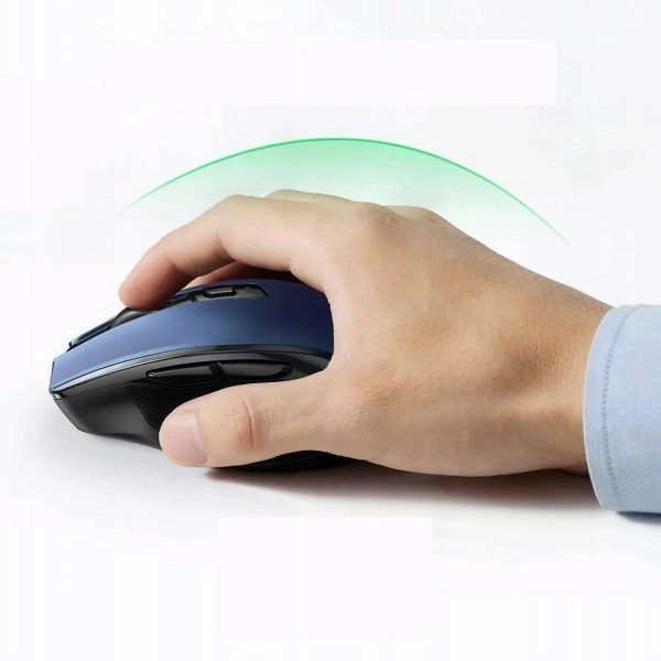 Peles peles optiskais bezvadu USB 2,4 GHz 4000 DPI - zils