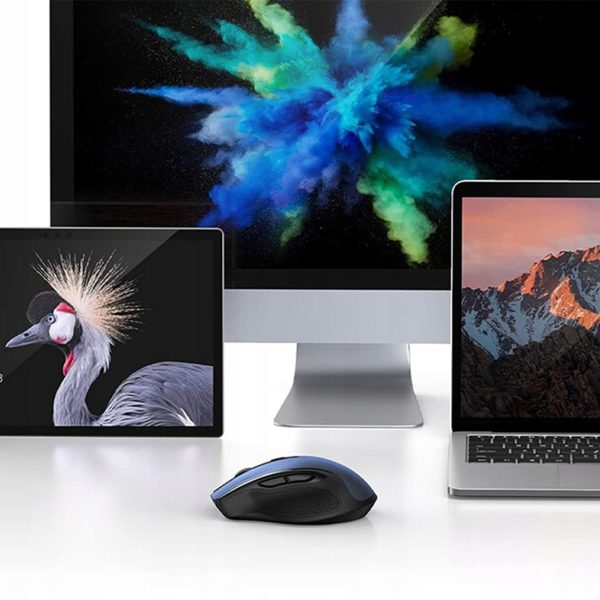 Peles peles optiskais bezvadu USB 2,4 GHz 4000 DPI - zils