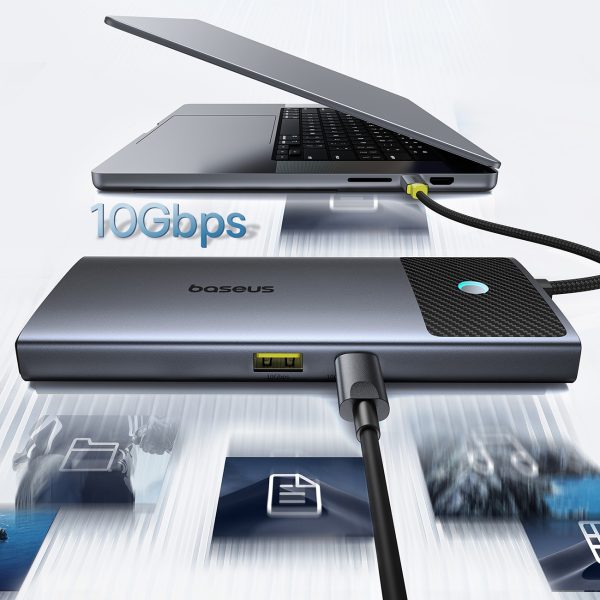 7in1 rumbas adaptera metāla mirdzuma sērija II USB-C PD100W / 2X USB-A / 2X HDMI 4K / USB-C 3.0