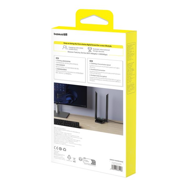 1026733-8-karta-sieciowa-usb-wifi-2-4ghz-5ghz-fastjoy-access-baseus-hurtownia-dropshipping USB WiFi 2,4GHz 5GHz FastJoy piekļuves punkts 1800 MB/s - melns