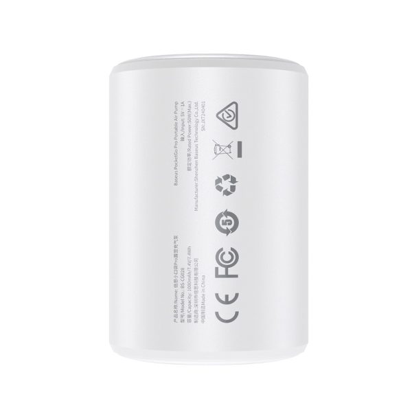 2in1 tūristu sūknis matracim un LED lukturīša Pocketgo Pro - balts