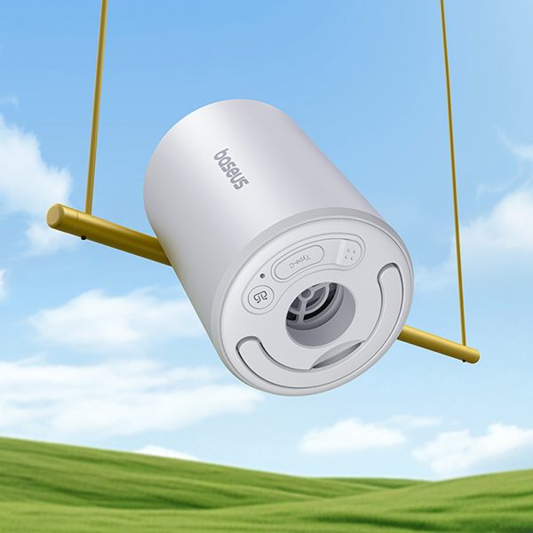 2in1 tūristu sūknis matracim un LED lukturīša Pocketgo Pro - balts