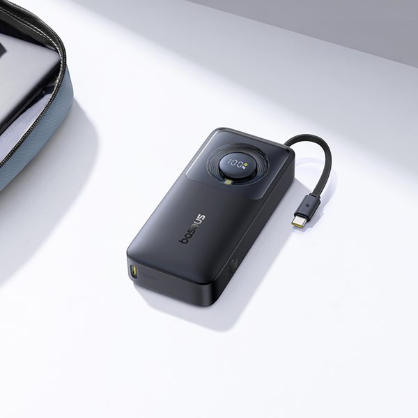 PowerBank 1000MAH 30W ar USB-C portu un izstrādāja USB-C Free2Pull-Black