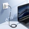 USB-C kabeļa kabelis-USB-C PD 60W XCC-1014 pītā pelējumā