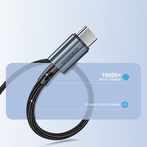 USB-C kabeļa kabelis-USB-C PD 60W XCC-1014 pītā pelējumā