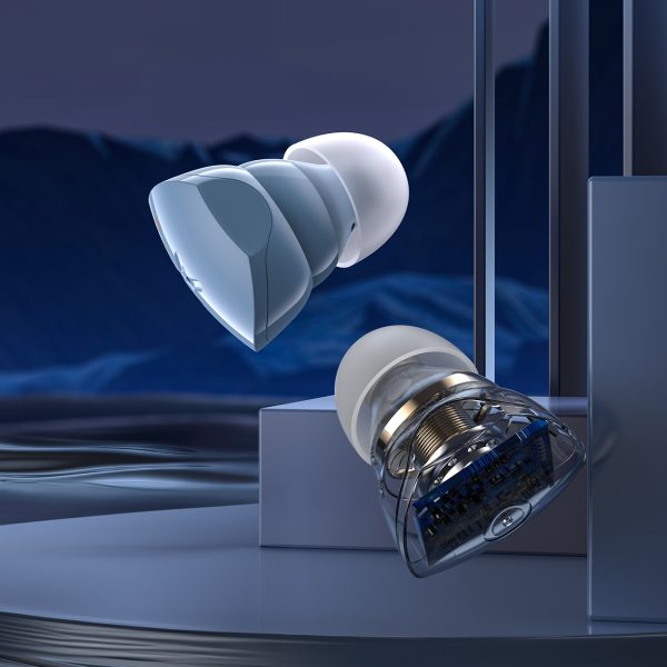 Bezvadu austiņas TWS Bluetooth 5.3 Lightura vokāls - zila
