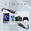 Kabelis USB-C-USB-C kabelis ar magnētisko organizatoru PD 3.1 240W 1,8 m-melns