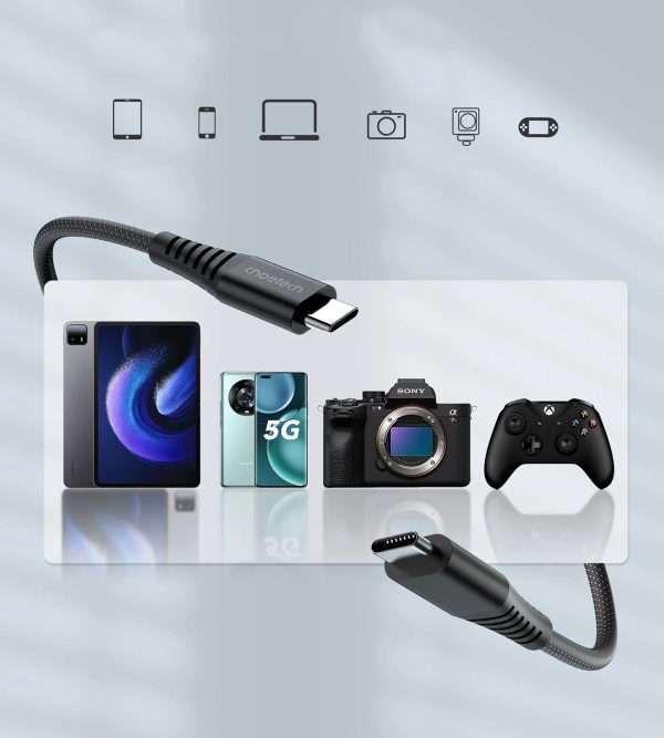 Kabelis USB-C-USB-C kabelis ar magnētisko organizatoru PD 3.1 240W 1,8 m-melns