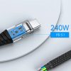 Kabelis USB-C-USB-C kabelis ar magnētisko organizatoru PD 3.1 240W 1,8 m-melns