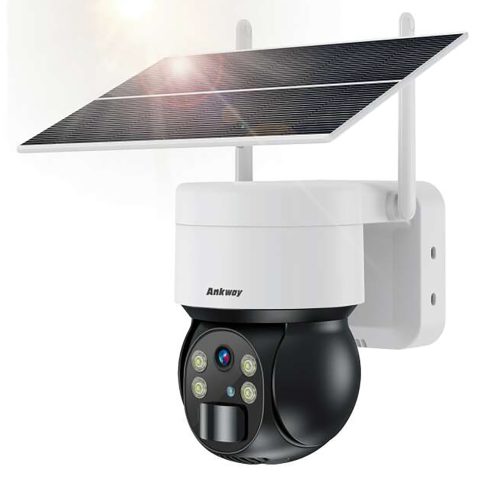 Saules saules kamera PTZ wifi ar 5W ASC006 -WF saules panelis - balts