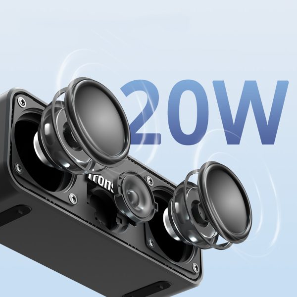 Bezvadu skaļruņu elements T2 Plus modernizēts 20W Bluetooth 5.3 - melns