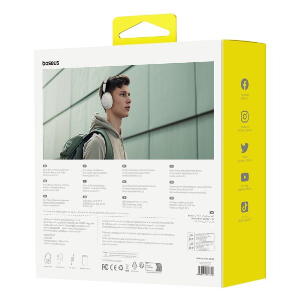 Bezvadu austiņas bass 30 Max Bluetooth 5.3 - balts