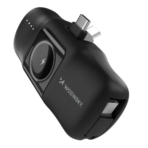 Mini PowerBank 5000MAH 15W USB -C un Apple Watch lādētājs - Melns