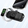 Mini PowerBank 5000MAH 15W USB -C un Apple Watch lādētājs - Melns
