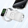 Mini PowerBank 5000MAH 15W USB -C un Apple Watch lādētājs - balts