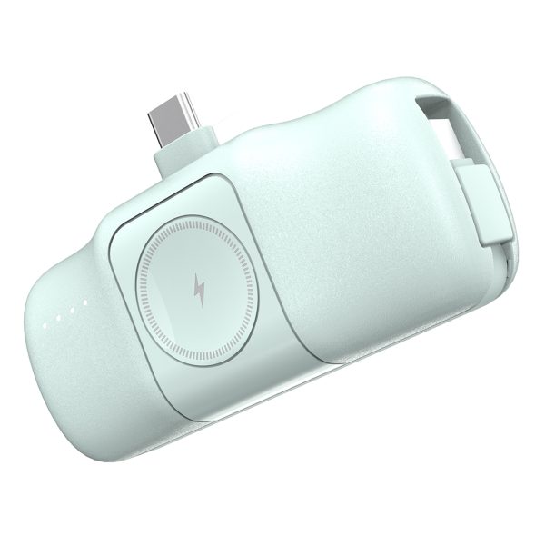 1026764-2-mini-powerbank-5000mah-15w-usb-c-i-ladowarka-do-ap-wozinsky-hurtownia-dropshipping Mini PowerBank 5000MAH 15W USB -C un Apple Watch Charger - Green
