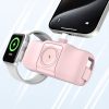 Mini PowerBank 5000MAH 15W USB -C un Apple Watch lādētājs - Pink