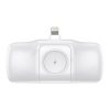 Mini PowerBank 5000MAH 15W iPhone Lightning un Apple Watch lādētājs - balts