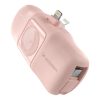 Mini PowerBank 5000MAH 15W iPhone Lightning un Apple Watch lādētājs - rozā