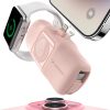 Mini PowerBank 5000MAH 15W iPhone Lightning un Apple Watch lādētājs - rozā